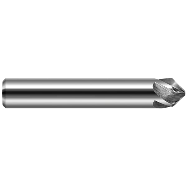 Chamfer Cutter - Flat End - Helical Flutes, 0.1250"